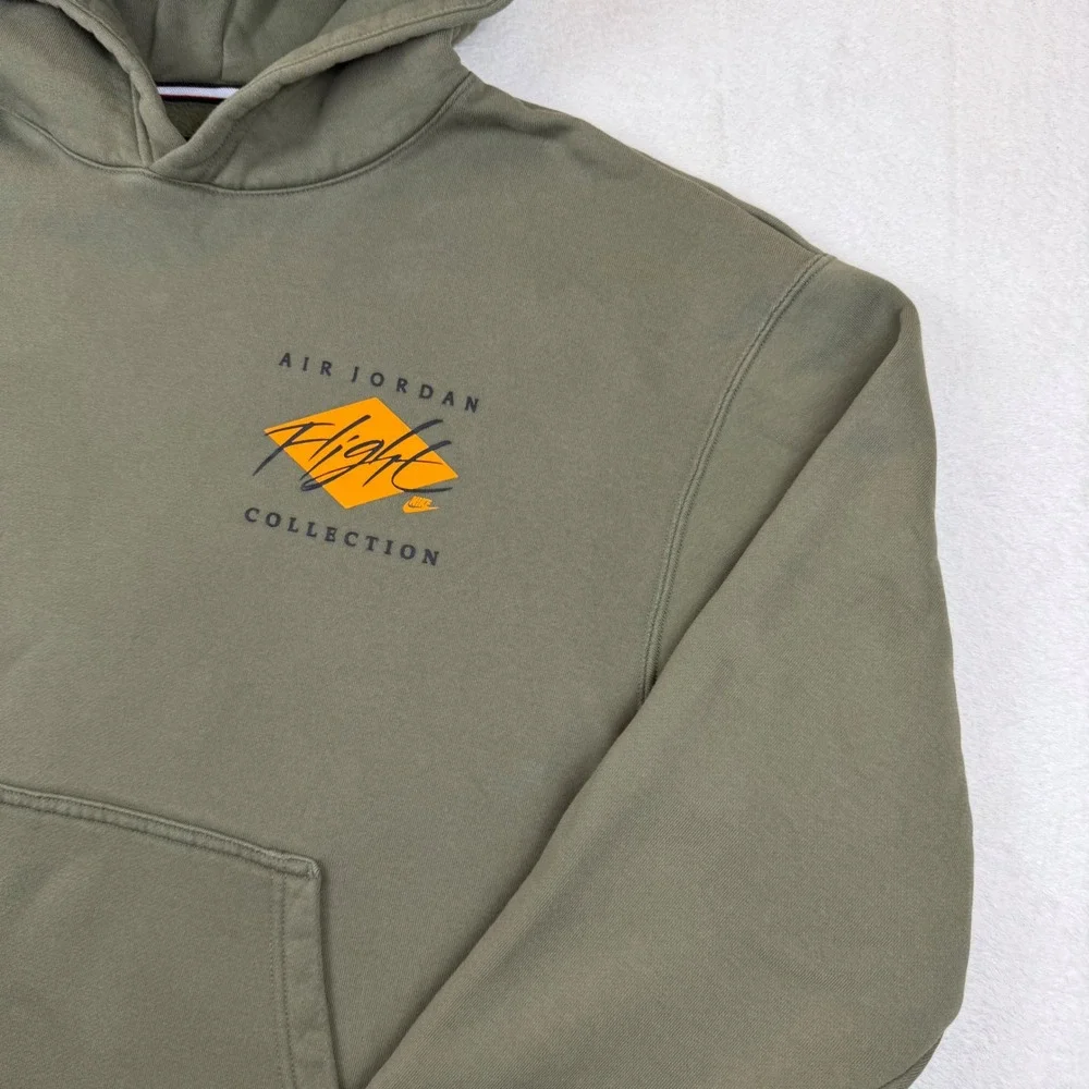 Nike Air Jordan Flight Collection Hoodie Olive Green Michael Jordan‎ Take Flight